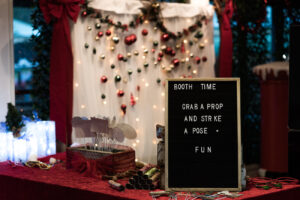 Christmas Photo Booth set up at Bearded Dragon Hotel