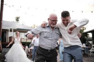 Nadine and Almos' Tamborine Wedding Guests dancing