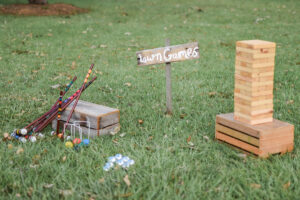 Giant Lawn Game hire at tamborine wedding venue, bearded dragon hotel