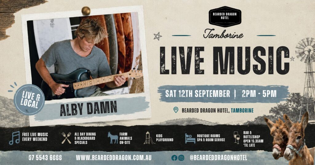 Alby Damn Live and Free at Bearded Dragon Hotel