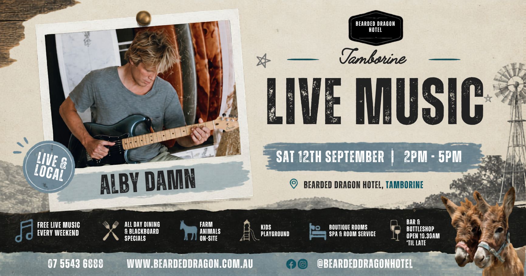 Alby Damn Live and Free at Bearded Dragon Hotel